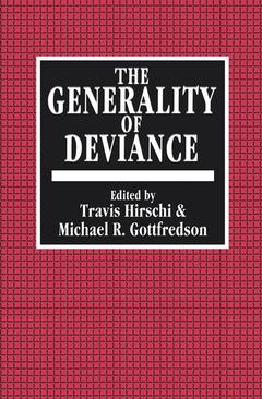 Cover of the book The Generality of Deviance