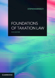 Couverture de l’ouvrage Foundations of Taxation Law