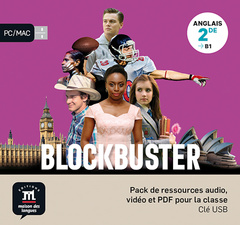 Couverture de l’ouvrage Blockbuster 2de - Clé USB (audio + vidéo)