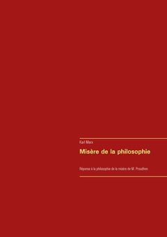 Cover of the book Misère de la philosophie