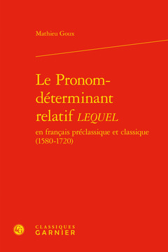 Cover of the book Le Pronom-déterminant relatif LEQUEL