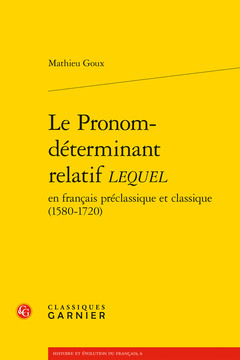 Cover of the book Le Pronom-déterminant relatif LEQUEL