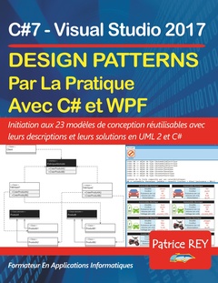 Couverture de l’ouvrage Design Patterns illustré avec C#7 et WPF