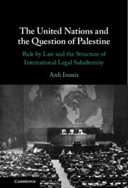 Couverture de l’ouvrage The United Nations and the Question of Palestine