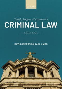 Cover of the book Smith, Hogan, and Ormerod's Criminal Law