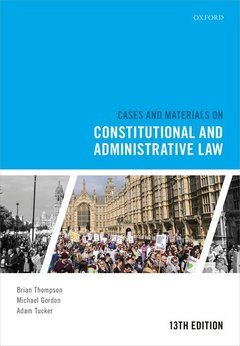 Couverture de l’ouvrage Cases and Materials on Constitutional and Administrative Law