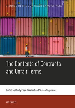 Couverture de l’ouvrage Contents of Contracts and Unfair Terms