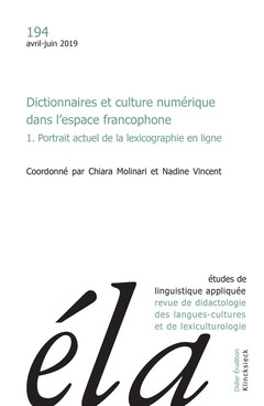 Couverture de l’ouvrage Études de linguistique appliquée - N°2/2019