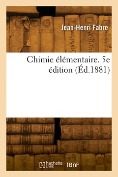 Couverture de l’ouvrage Chimie élémentaire. 5e édition