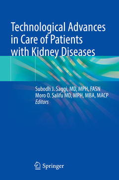Couverture de l’ouvrage Technological Advances in Care of Patients with Kidney Diseases