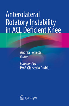 Couverture de l’ouvrage Anterolateral Rotatory Instability in ACL Deficient Knee