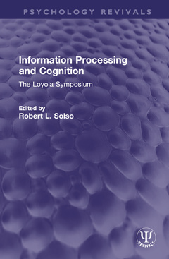 Couverture de l’ouvrage Information Processing and Cognition