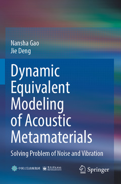 Cover of the book Dynamic Equivalent Modeling of Acoustic Metamaterials
