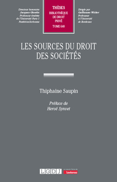 Cover of the book Les sources du droit des sociétés