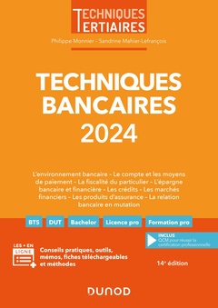 Couverture de l’ouvrage Techniques bancaires 2024