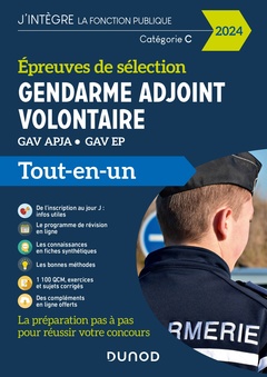 Couverture de l’ouvrage Epreuves de sélection Gendarme adjoint volontaire 2024