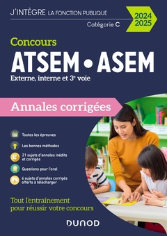 Couverture de l’ouvrage Concours ATSEM/ASEM - Annales corrigées - 2024-2025