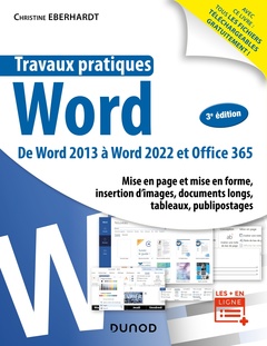 Couverture de l’ouvrage Travaux pratiques - Word - 3e éd.