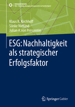 Cover of the book ESG: Nachhaltigkeit als strategischer Erfolgsfaktor