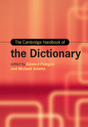 Cover of the book The Cambridge Handbook of the Dictionary
