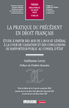 Couverture de l’ouvrage La pratique du précédent en droit français