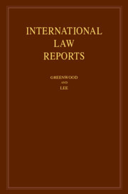 Couverture de l’ouvrage International Law Reports: Volume 203