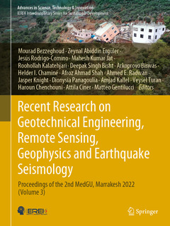 Couverture de l’ouvrage Recent Research on Geotechnical Engineering, Remote Sensing, Geophysics and Earthquake Seismology