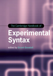 Couverture de l’ouvrage The Cambridge Handbook of Experimental Syntax