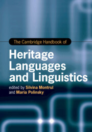 Cover of the book The Cambridge Handbook of Heritage Languages and Linguistics