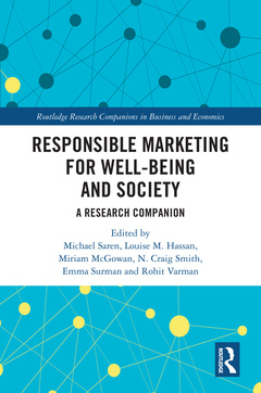 Couverture de l’ouvrage Responsible Marketing for Well-being and Society