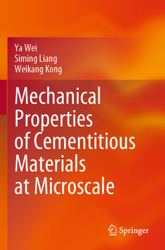 Couverture de l’ouvrage Mechanical Properties of Cementitious Materials at Microscale