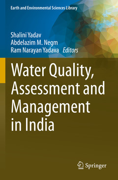Couverture de l’ouvrage Water Quality, Assessment and Management in India