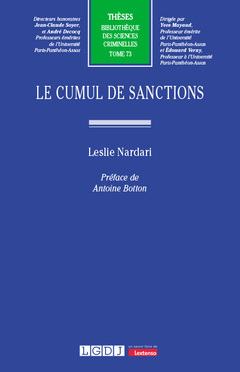 Couverture de l’ouvrage Le cumul de sanctions
