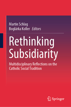 Couverture de l’ouvrage Rethinking Subsidiarity