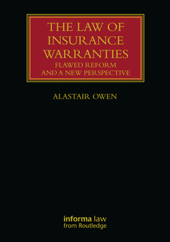 Couverture de l’ouvrage The Law of Insurance Warranties