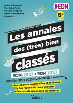 Cover of the book Les annales des (très) bien classés pour les EDN