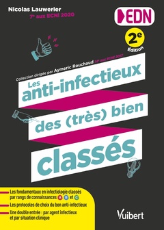 Couverture de l’ouvrage Les anti-infectieux des (très) bien classés pour les EDN