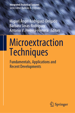 Couverture de l’ouvrage Microextraction Techniques