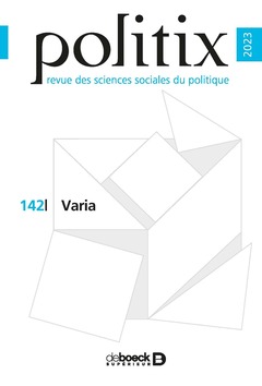 Couverture de l’ouvrage Politix n° 142 - Varia