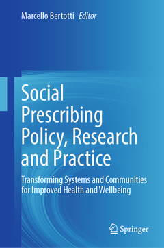 Couverture de l’ouvrage Social Prescribing Policy, Research and Practice