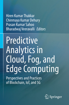Cover of the book Predictive Analytics in Cloud, Fog, and Edge Computing