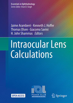Couverture de l’ouvrage Intraocular Lens Calculations