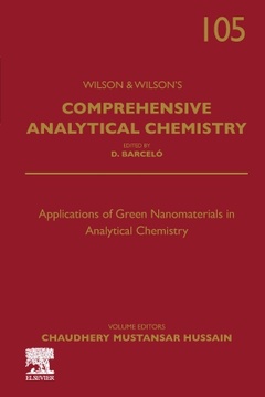 Couverture de l’ouvrage Applications of Green Nanomaterials in Analytical Chemistry