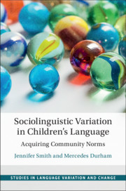 Couverture de l’ouvrage Sociolinguistic Variation in Children's Language