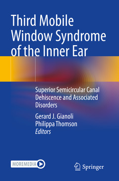 Couverture de l’ouvrage Third Mobile Window Syndrome of the Inner Ear