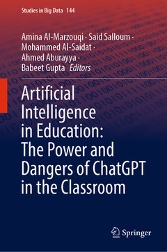 Couverture de l’ouvrage Artificial Intelligence in Education: The Power and Dangers of ChatGPT in the Classroom