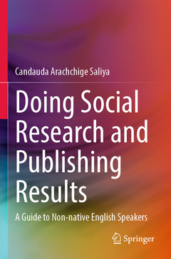 Couverture de l’ouvrage Doing Social Research and Publishing Results