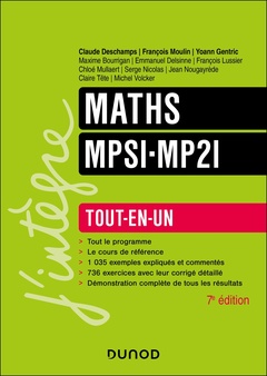 Couverture de l’ouvrage Maths MPSI-MP2I Tout-en-un - 7e éd.
