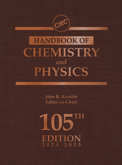 Couverture de l’ouvrage CRC Handbook of Chemistry and Physics