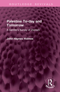 Couverture de l’ouvrage Palestine To-day and Tomorrow